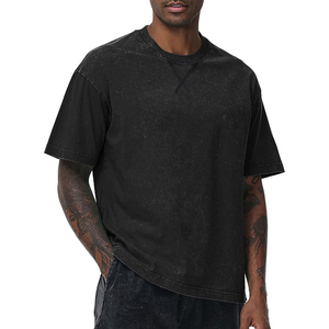 T-shirt en coton noir uni pour homme, manches courtes, col rond, coupe classique, jersey décontracté, couleur unie, design simple - Product Image 4