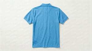 Chemise polo bleue pour homme, manches courtes, coupe classique, tricotée, couleur unie, vêtements décontractés - Product Image 2