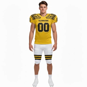 100% Polyester Blank men American football uniform Heavyweight <b>Drop</b> Shoulder Unisex American football uniform - Product Image 6