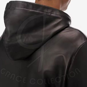 Mode Urbaine OEM Conception Personnalisée Hommes Cuir Capuche Hiver Design Classique Doux Respirant Écologique Nouveau Style - Product Image 3