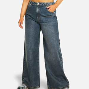 Jeans en denim pour femme, coupe droite, respirants, avec nœud sexy, écologiques, tendance, vente en gros, production en vrac, usine de vêtements - Product Image 5