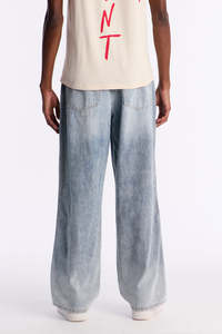 Jeans de Mezclilla para Hombre, Corte Recto, Lavado a la Piedra, Cintura Media, Corte Regular, Algodón, Casual, para Primavera - Product Image 2