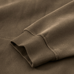 Sudadera con Capucha Beige para Hombre, Corte Holgado, Color Sólido, con Bolsillo, Informal, de Felpa de Algodón, para Otoño - Product Image 6