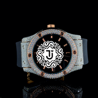 Montre automatique de luxe en acier inoxydable de qualité supérieure avec diamants Moissanite VVS, mouvement mécanique ETA 41 mm, compétitif