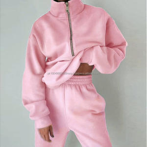 Conjunto de sudaderas con capucha y forro polar con cremallera nueva de comercio exterior para mujeres europeas y americanas - Product Image 3