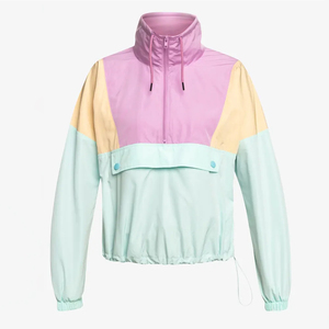 Unisex Hooded <b>Racer</b> <b>Jacket</b> Zipper Closure Sporty Color Blocking Windproof Polyester Spring Season Regular Fit - Product Image 4