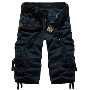 New Arrival Men's Workout Shorts Wholesale Summer Athletic Style Straight Casual Canvas Half Cargo Shorts Solid Pattern - Product Image 4