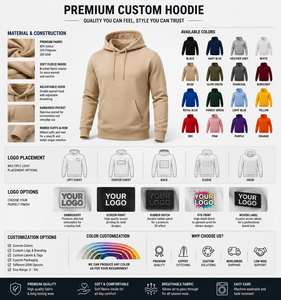Premium Cotton Fleece Pullover <b>Hoodie</b> OEM ODM Custom Apparel Manufacturer - Product Image 4