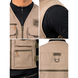 Gilet utilitaire court en polyester et élasthanne pour homme, idéal pour les sports de plein air, avec étiquette OEM personnalisée, style streetwear européen pour la pêche - Product Image 4