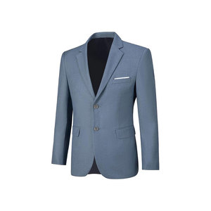 Blazers pour hommes STITCH MASTER, coupe moderne slim, polyester, simple boutonnage, col cranté - Product Image 1