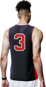 Camiseta de Baloncesto de Estados Unidos para Hombre, Blanca y Negra, con Número, Bandera Americana, Uniforme de Baloncesto Rojo, Blanco y Azul, para Entrenamiento Deportivo - Product Image 3
