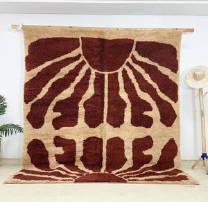 Tapis marocain Beni Ourain noué à la main, 100% laine, tapis tribal berbère fait main, taille personnalisée, vente en gros - Product Image 4