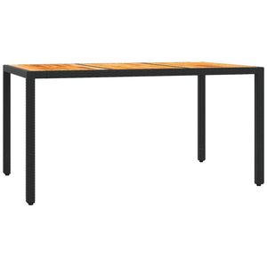 Ensemble de salle à manger de jardin 4 places en polyrotin noir avec housses amovibles - Product Image 4