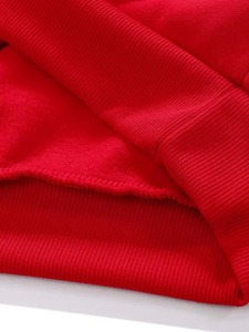 Unisex <b>Red</b> Tracksuit Set Hooded Sweatshirt With Drawstring Pants Solid Color Casual Wear For Adults Autumn Season Full Length - Product Image 4