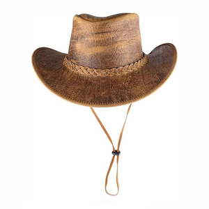Chapeau de soleil décontracté pour adultes, idéal pour l'été, la plage, les activités de plein air et les voyages, chapeau de cowboy en cuir personnalisé, unisexe, séchage rapide, respirant, réglable, quatre tailles - Product Image 2