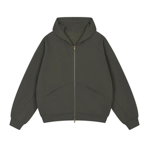 เสื้อฮู้ดดี้ผ้าฟลีซคอตตอน 100% พรีเมียม แบบซิป ปักลายได้ตามสั่ง สไตล์ลำลอง สำหรับผู้ชายและผู้หญิง รับผลิตแบบ OEM ODM - Product Image 3