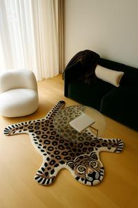 Modern Hand Tufted Wool golden and black unique pattern leopard design Handmade <b>Carpet</b> for Living Room Bedroom and Hotel - Product Image 3