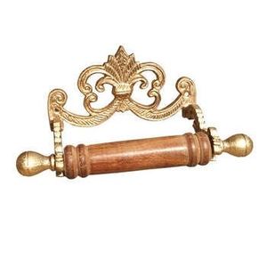 ที่แขวนกระดาษชำระแบบหรูหรา สไตล์ Deco Style Inc. ลายตราสัญลักษณ์ราชวงศ์สีทอง เป็นมิตรต่อสิ่งแวดล้อม ทำความสะอาดง่าย พร้อมแกนไม้และที่แขวนโลหะหล่อ - Product Image 1