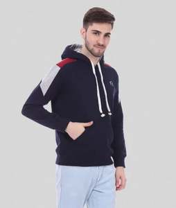 Sweat-shirt à capuche en coton solide de haute qualité pour hommes, décontracté, pour l'extérieur, séchage rapide, durable, coupe classique, avec poche - Product Image 1