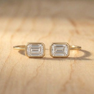 2.00 Carat Lab Grown Diamond Emerald Cut <b>Drop</b> Earrings Color E Clarity VVS 10K 14K 18K Solid Gold for Women Fine Jewelry - Product Image 5