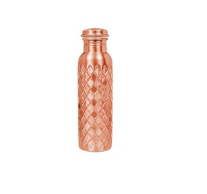 Bouteille d'eau en cuivre 34 oz extra large, récipient en cuivre pur martelé ayurvédique pour boire, bouteille pour boire plus d'eau - Product Image 5