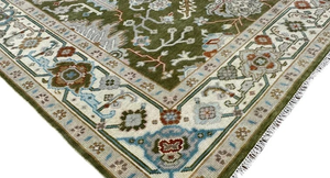 Alfombra de Lana Verde Beige Tejida a Mano, Alfombra Hecha a Mano de Estilo Turco Vintage, Alfombra Suave en Tonos Pastel para Sala de Estar - Product Image 3