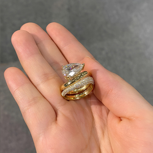 Anillo de Moissanita de Plata de Ley 925 de Primera Calidad con Baño de Rodio y Engaste de Garras para Mujer, Ideal como Regalo de Cumpleaños, Precio de Exportación - Product Image 1