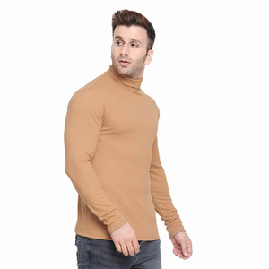 Suéter de Punto para Hombre, Cuello Alto, Manga Larga, Color Sólido, Estilo Casual para Otoño - Product Image 4