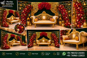 Panel de Velas Decorativo de Moda para Escenario de Recepción, Elegante Configuración de Pared de Velas, Compre un Panel de Pared de Velas Dorado Hecho a Medida para Escenario - Product Image 6