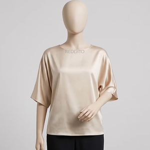 Chemise boutonnée à manches courtes pour femme, style le plus récent, respirante, écologique, unie, streetwear, coupe ajustée, en denim/coton/bambou, séchage rapide - Product Image 1
