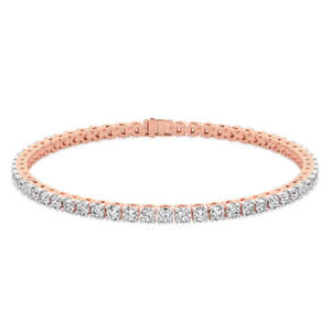 สร้อยข้อมือเพชรทรงกลม Darcy ทองคำ 10 กะรัต/14 กะรัต ประดับเพชรทรงกลมแบบ Lab Diamond สร้อยข้อมือเพชรทรงกลม Majestic Diamond Timeless สำหรับผู้หญิง - Product Image 2