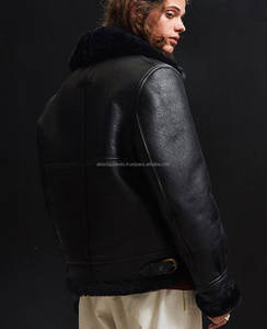 Veste de moto en cuir véritable avec doublure en fourrure, style élégant pour hommes, vente en gros 2026 - Product Image 1