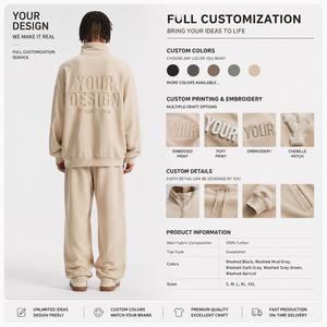 430G Heavyweight Cotton Half <b>Zip</b> Hoodie Men Oversized Vintage Washed Streetwear Sweatshirt Custom Logo Hoodie Manufacturer - Product Image 3