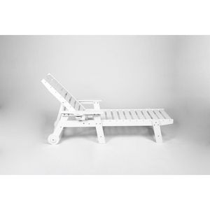 Set di 3 Sedie Lounge da Esterno Oversize con Tavolino Laterale, Effetto Legno Bianco, Resistenti alle Intemperie, per il Relax all'Aperto - Product Image 6