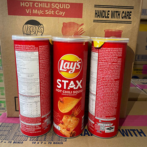 Chips de pommes de terre Lay's Stax Hot Chili Squid 90g Halal, croustillantes, prix compétitif, vente en gros, exportation - Product Image 3