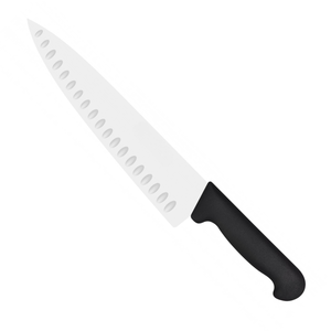 Cuchillos de Chef de 300 mm con Mango Negro y Hoja de Acero Inoxidable con Borde Granizado para Cortar Carne y Preparar Alimentos en Cocinas Profesionales - Product Image 3