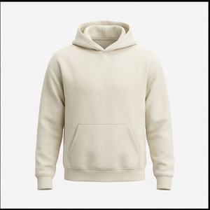 Sweat-shirt à capuche personnalisé brodé pour homme, en coton uni, écologique, coupe oversize, fourni directement par l'usine, personnalisable - Product Image 1