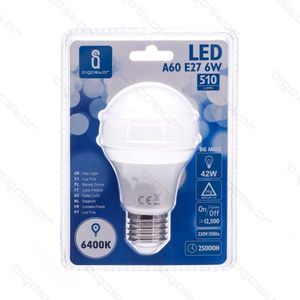 หลอดไฟ LED A60 E27 6W 6400K แสงสีขาวนวล ประหยัดพลังงาน - Product Image 1