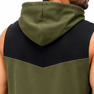<b>Men's</b> Hooded <b>Tank</b> <b>Top</b> Premium Fabric Hooded Design Sleeveless Style Gym Ready Athletic Fit Soft Fabric Breathable Wear <b>For</b> <b>Men</b> - Product Image 5