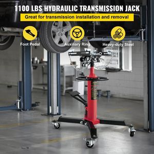 2 stadi 1/2Ton/1100lbs capacità idraulico telescopico trasmissione Jack 360 gradi ruota girevole Garage/negozio sollevatore Jack rosso - Product Image 2