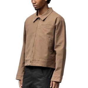 Venta al por mayor bajo MOQ personalizado Chenille parches bordado Streetwear invierno trabajador chaqueta para hombre - Product Image 3