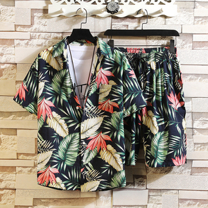 Nouvelle arrivée, chemise à fleurs hawaïenne à manches courtes pour homme, chemise ample grande taille, ensemble short, ensemble deux pièces - Product Image 3