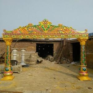 Elegante conjunto de Mandap cuadrado de Pilar romano de seis fibras decoraciones de boda simples con fibra de Pilar - Product Image 1