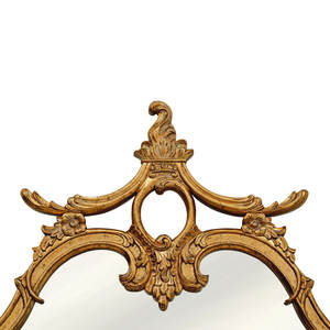 Miroir mural compact décoratif classique de luxe durable en teck massif sculpté à la main - Product Image 4