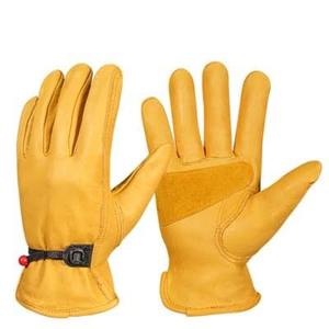 Wholesale <b>Gloves</b> for Work Cowhide Leather Work <b>Gloves</b> for Gardening Yard Work Heavy Duty Men Women - Product Image 4
