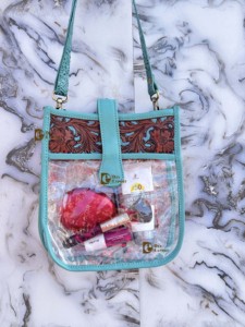 Bolso Transparente de Cuero Tallado a Mano, Elegante y Multiusos, Color Turquesa para Mujer - Product Image 3