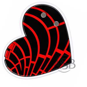 Support d'extension de cils en acrylique personnalisé avec aimants, motif Cœur Concha Rouge et Noir, logo personnalisé, instrument de beauté - Product Image 6