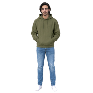 Sudadera con Capucha para Hombre, Color Rostro de Loro, Corte Regular, Algodón French Terry, Casual, Otoño, Color Sólido, Diseño con Bolsillo, Manga Larga - Product Image 5