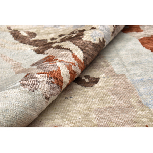 Tapis en laine fait main 9x12, design artistique moderne motif poisson, décoration de luxe pour salon - Product Image 6