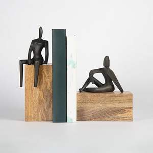 Sujetalibros de Metal con Recubrimiento de Polvo Negro de Fabricante Confiable, Aptos para Libros Pesados, Escritorio de Oficina, Biblioteca y Espacios de Trabajo - Product Image 1